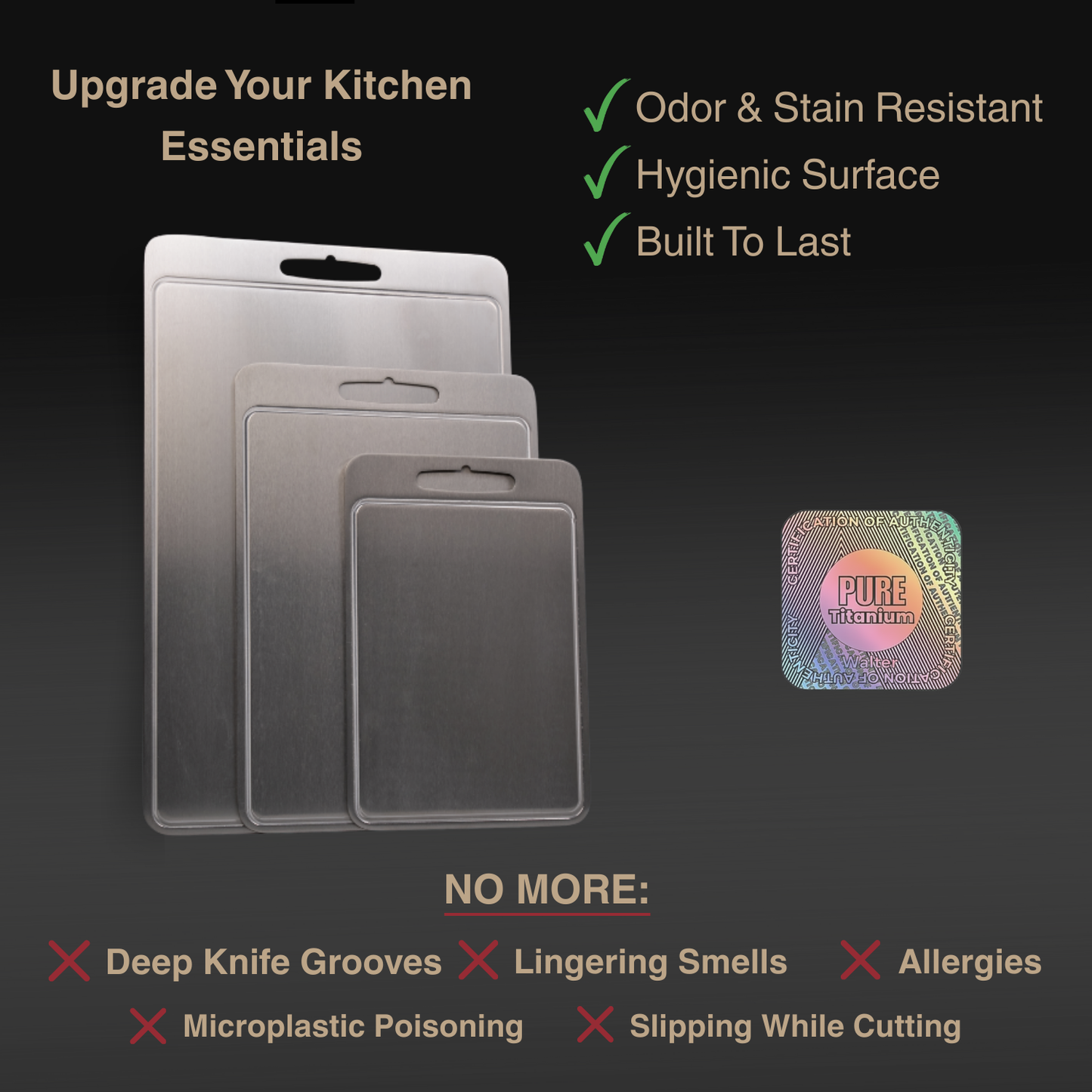 Pure Titanium Cutting Board